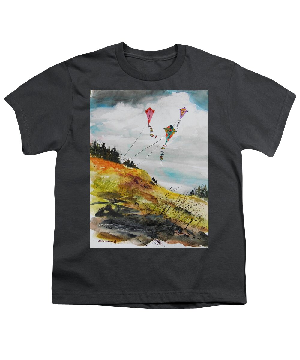 Landscape Youth T-Shirt featuring the painting High Above by John Williams