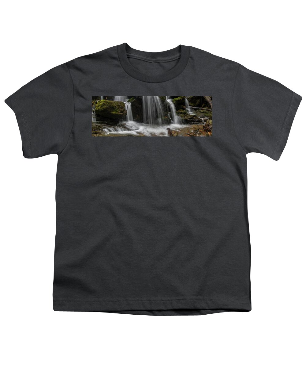 Waterfall Youth T-Shirt featuring the photograph Hogcamp Branch Falls VI 3x1 by William Dickman