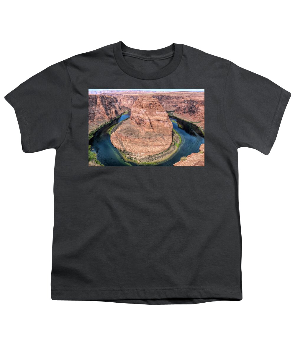 Arizona Youth T-Shirt featuring the photograph Horseshoe Bend - Arizona - No2 by Debra Martz