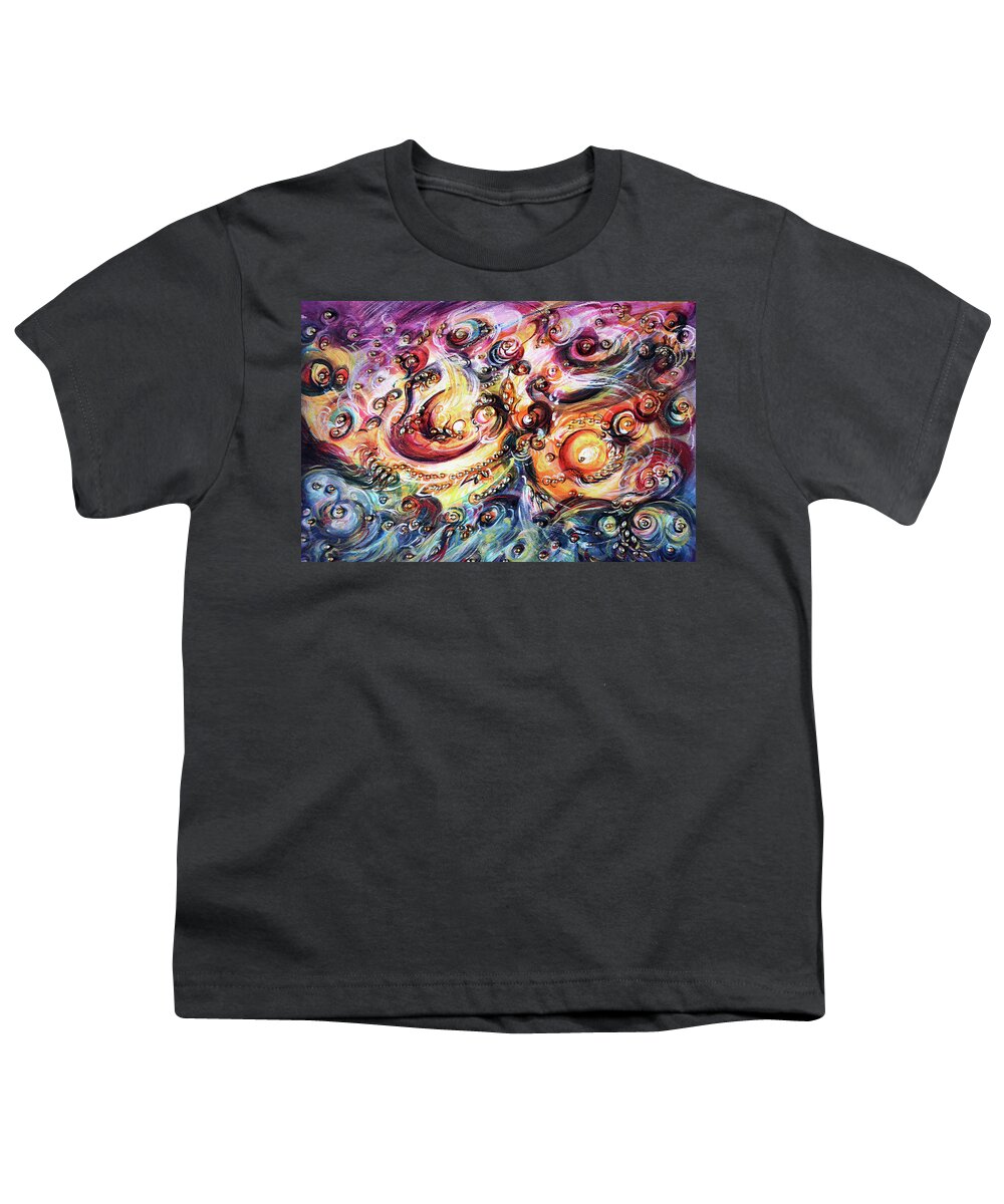 Cosmos Youth T-Shirt featuring the painting Infinite Cosmos 1 by Harsh Malik