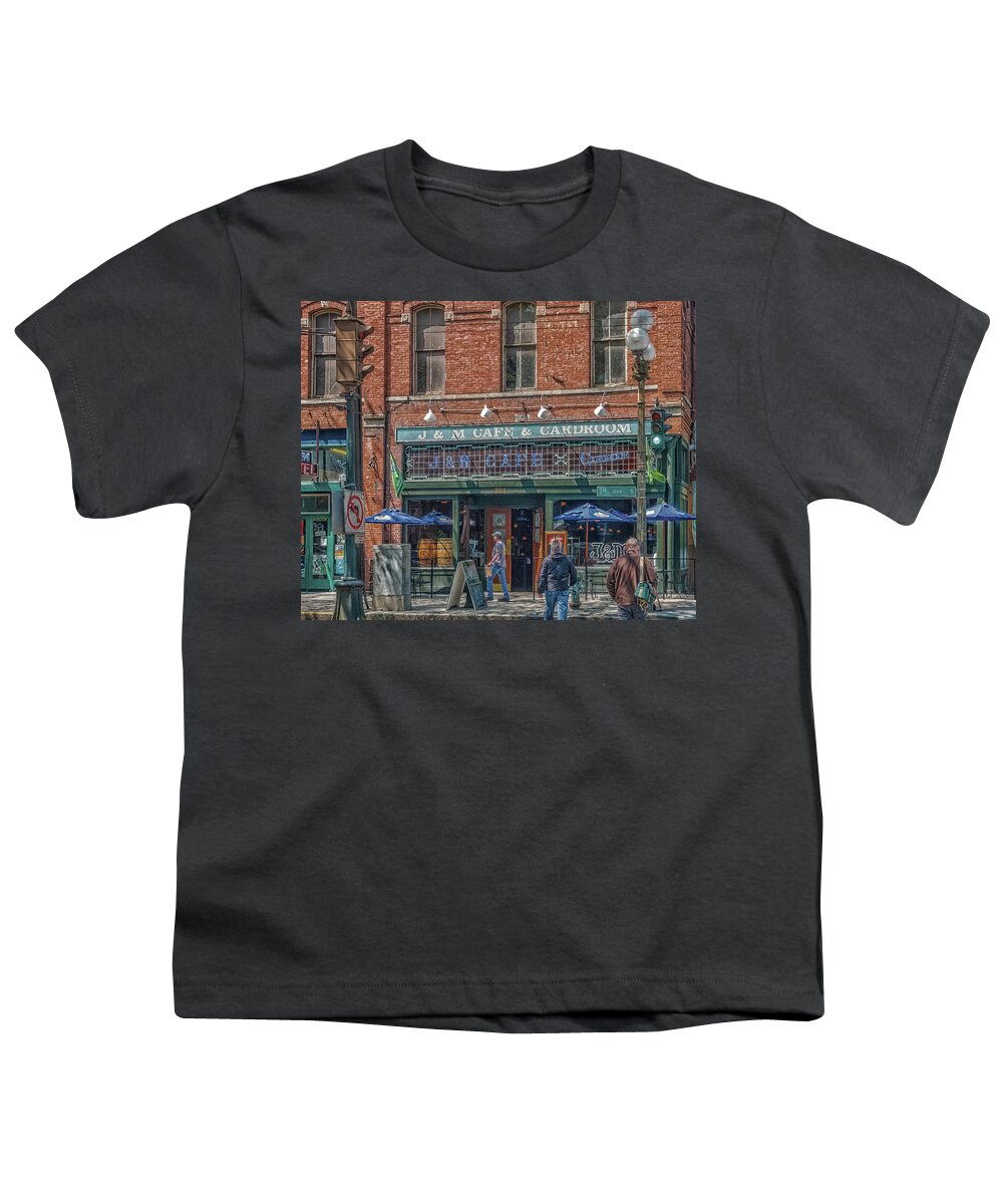 Abstract Youth T-Shirt featuring the photograph J and H Cafe by Darryl Brooks