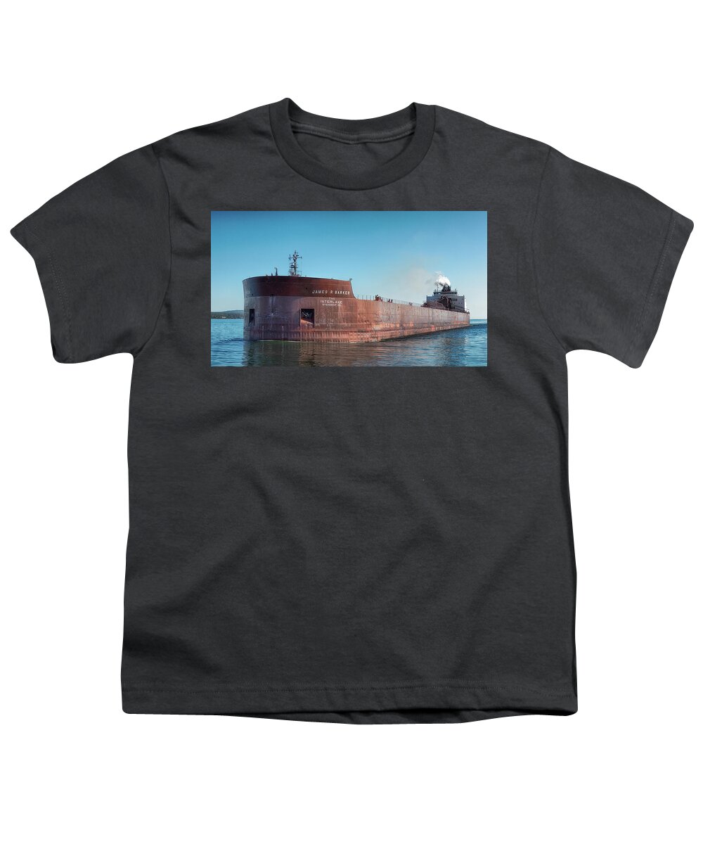 James R Barker Youth T-Shirt featuring the photograph James R. Barker Arriving in Duluth by Susan Rissi Tregoning
