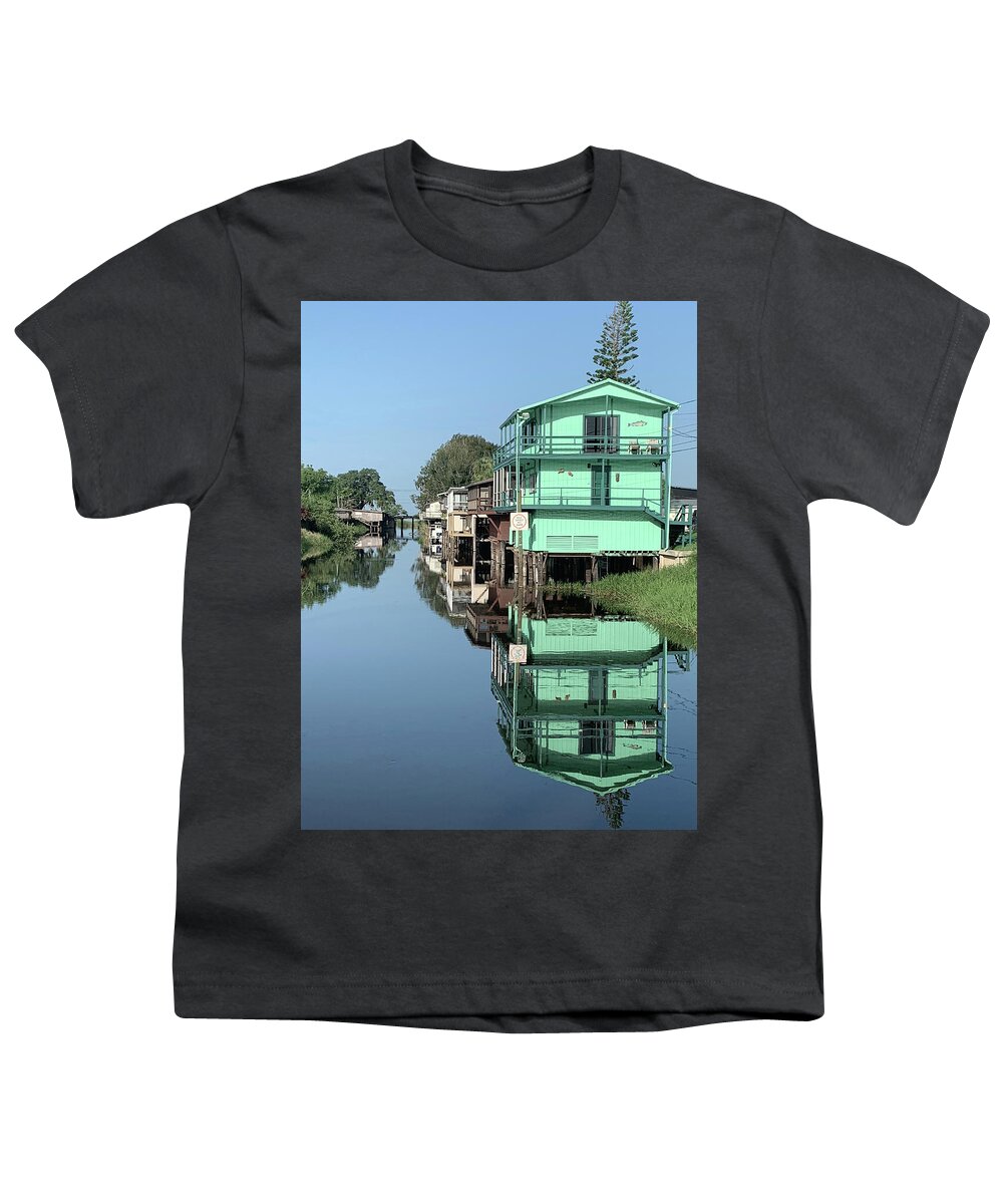 Lake Poinsett Youth T-Shirt featuring the photograph Lake Poinsett Road Houses by Bradford Martin