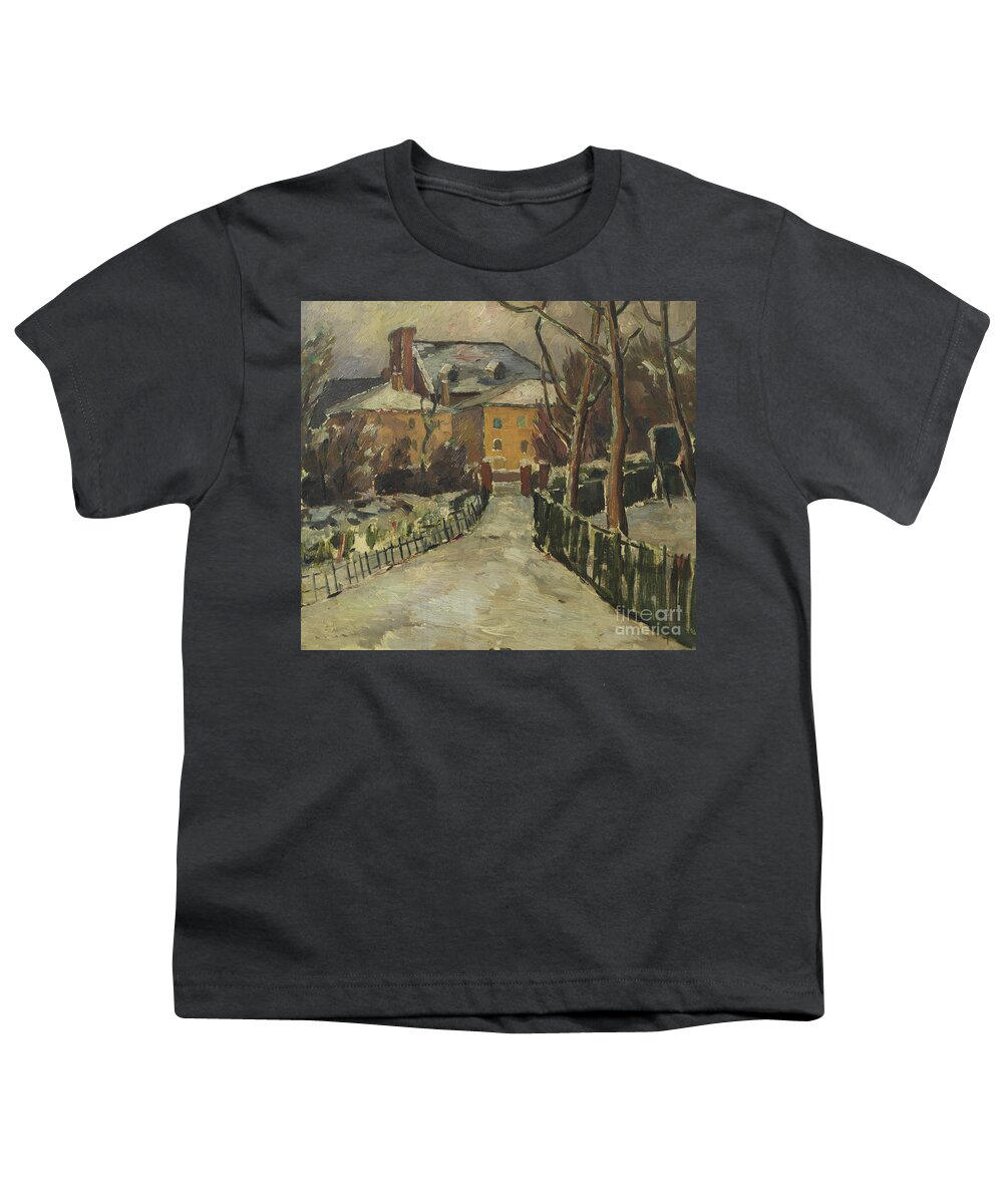 Landscape Under Snow Youth T-Shirt featuring the painting Landscape under Snow by Frederick James Porter