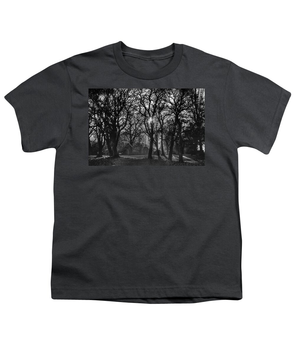 Sun Youth T-Shirt featuring the photograph Late Afternoon Sun Monochrome by Jeff Townsend