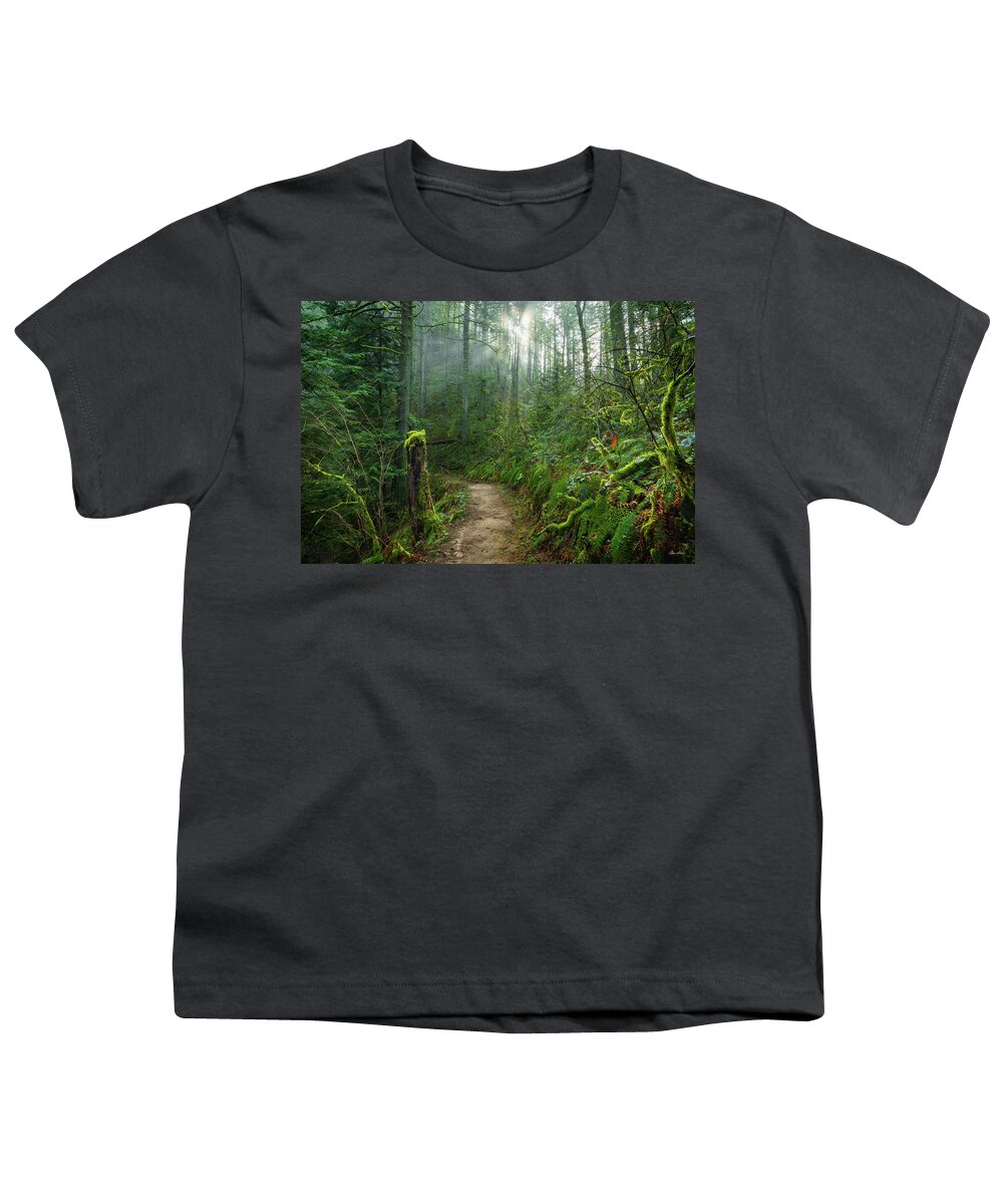 Latourell Trail Youth T-Shirt featuring the photograph Latourell Trail by Chris Steele