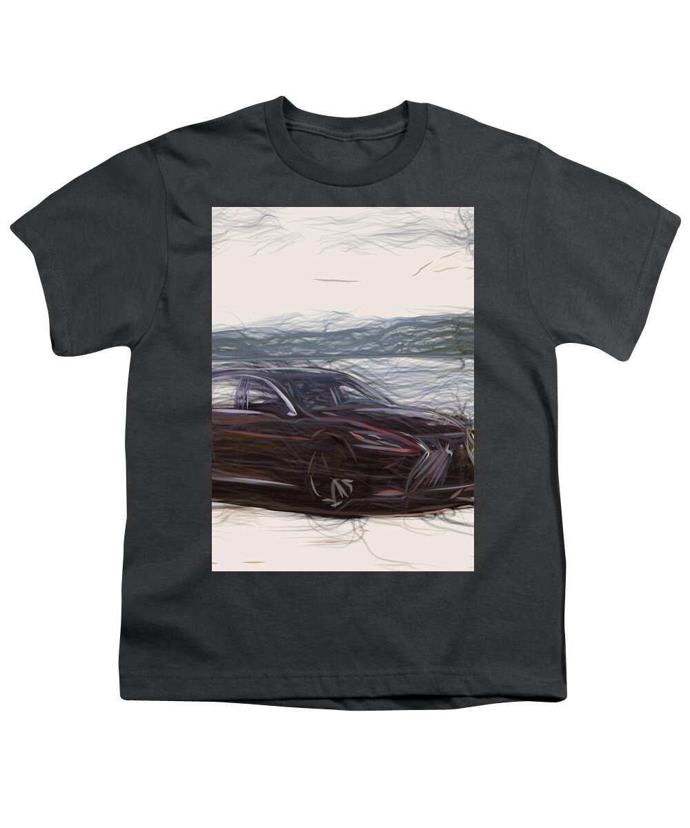Lexus Youth T-Shirt featuring the digital art Lexus Ls500 Inspiration Drawing by CarsToon Concept