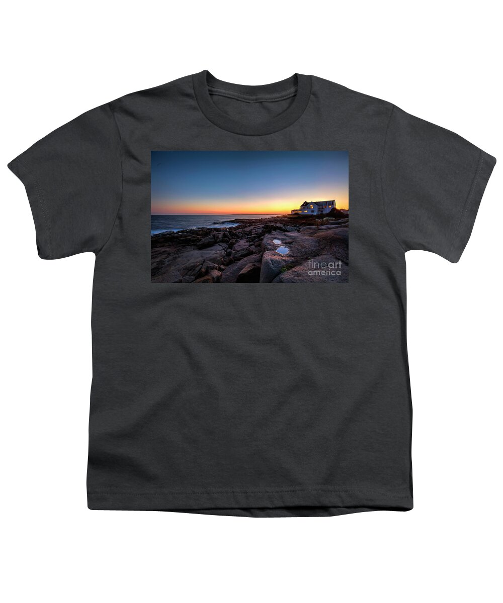 Mansion On The Rock At Twilight Youth T-Shirt featuring the photograph Mansion On The Rock At Twilight, Long Exposure by Felix Lai