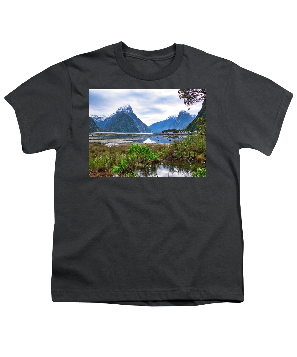 Milford Sound Youth T-Shirt featuring the photograph Milford Sound - New Zealand by Steven Ralser