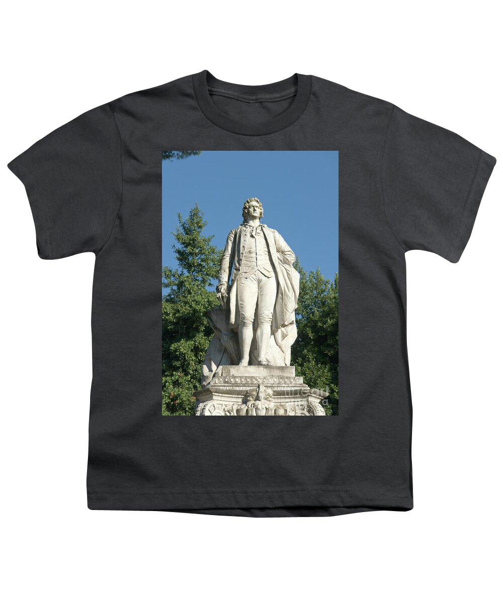 Villa Youth T-Shirt featuring the photograph Monument to Goethe in Villa Borghese, Rome by Fabrizio Ruggeri