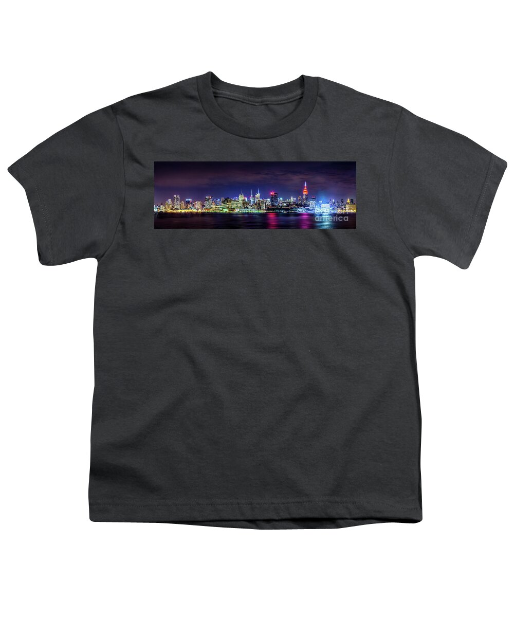 New York City Skyline Youth T-Shirt featuring the photograph New York City Skyline by Az Jackson