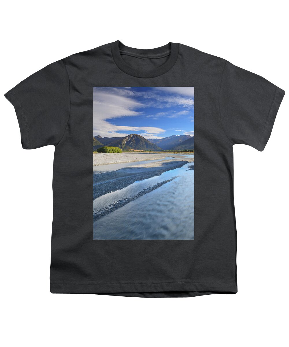 Estock Youth T-Shirt featuring the digital art New Zealand, South Island, Otago, Australasia, Glenorchy by Maurizio Rellini
