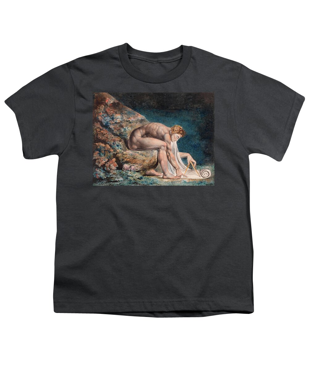 William Blake Youth T-Shirt featuring the painting Newton, 1805 by William Blake