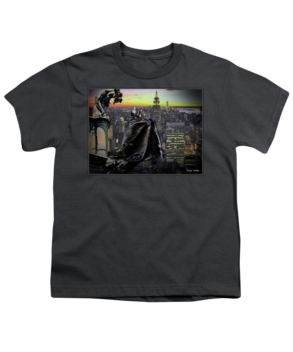 Bat Youth T-Shirt featuring the photograph Night Of The Bat Man by Jon Volden
