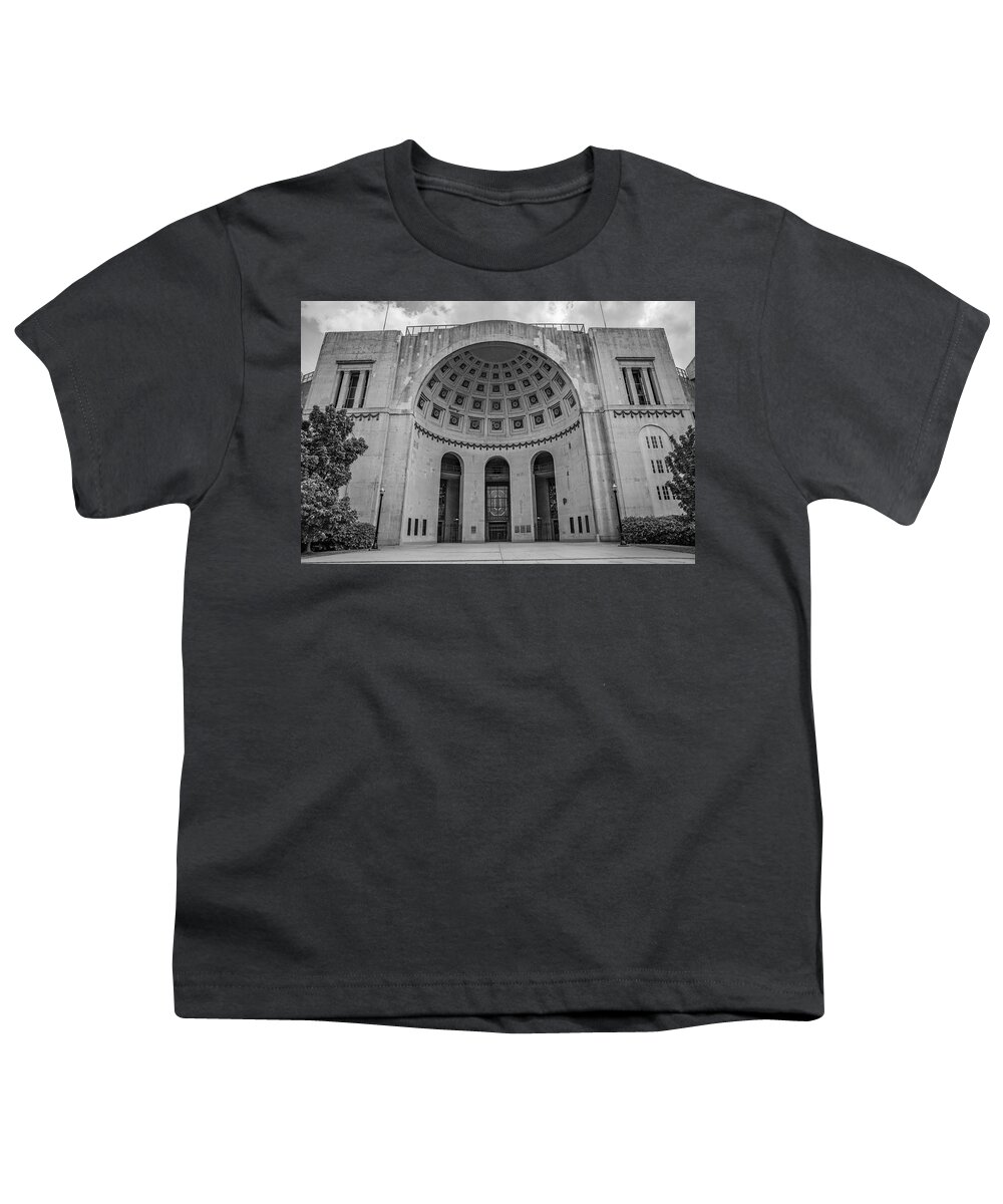 Big Ten Youth T-Shirt featuring the photograph Ohio State University Black and White 20 by John McGraw