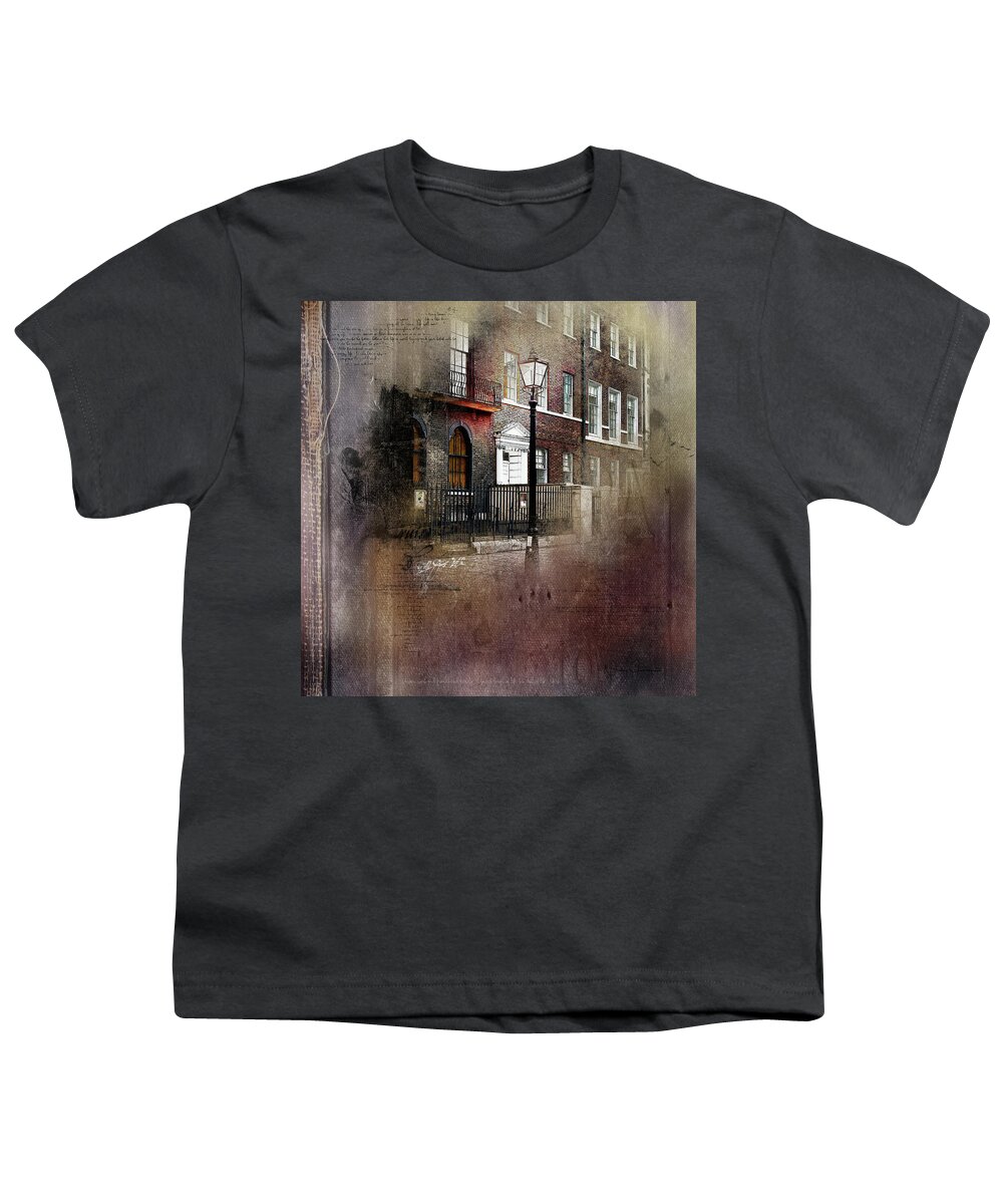 London Youth T-Shirt featuring the digital art On a London Street by Nicky Jameson