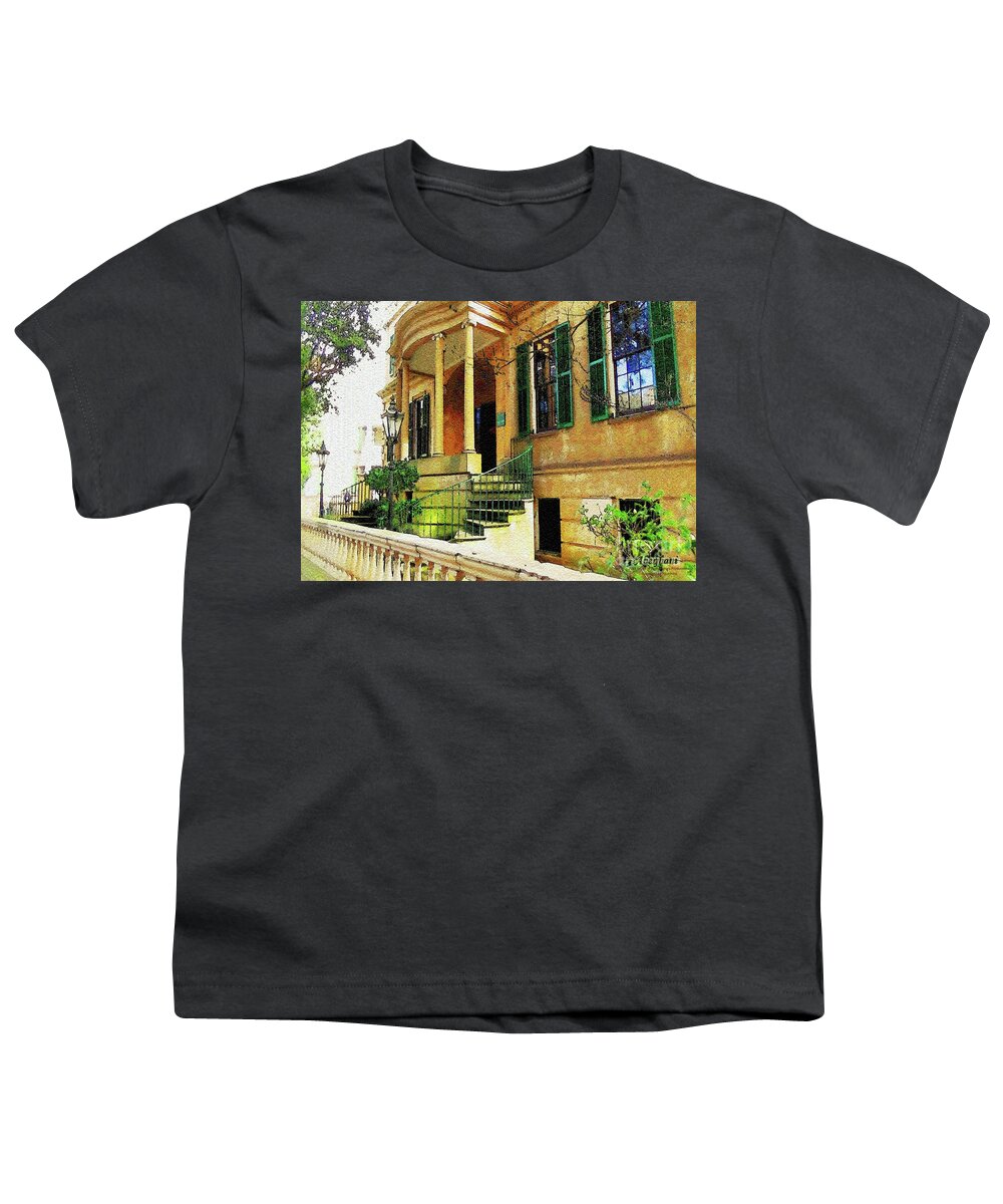 Juneteenth Youth T-Shirt featuring the photograph Owens-Thomas House in Savannah, Georgia by Aberjhani