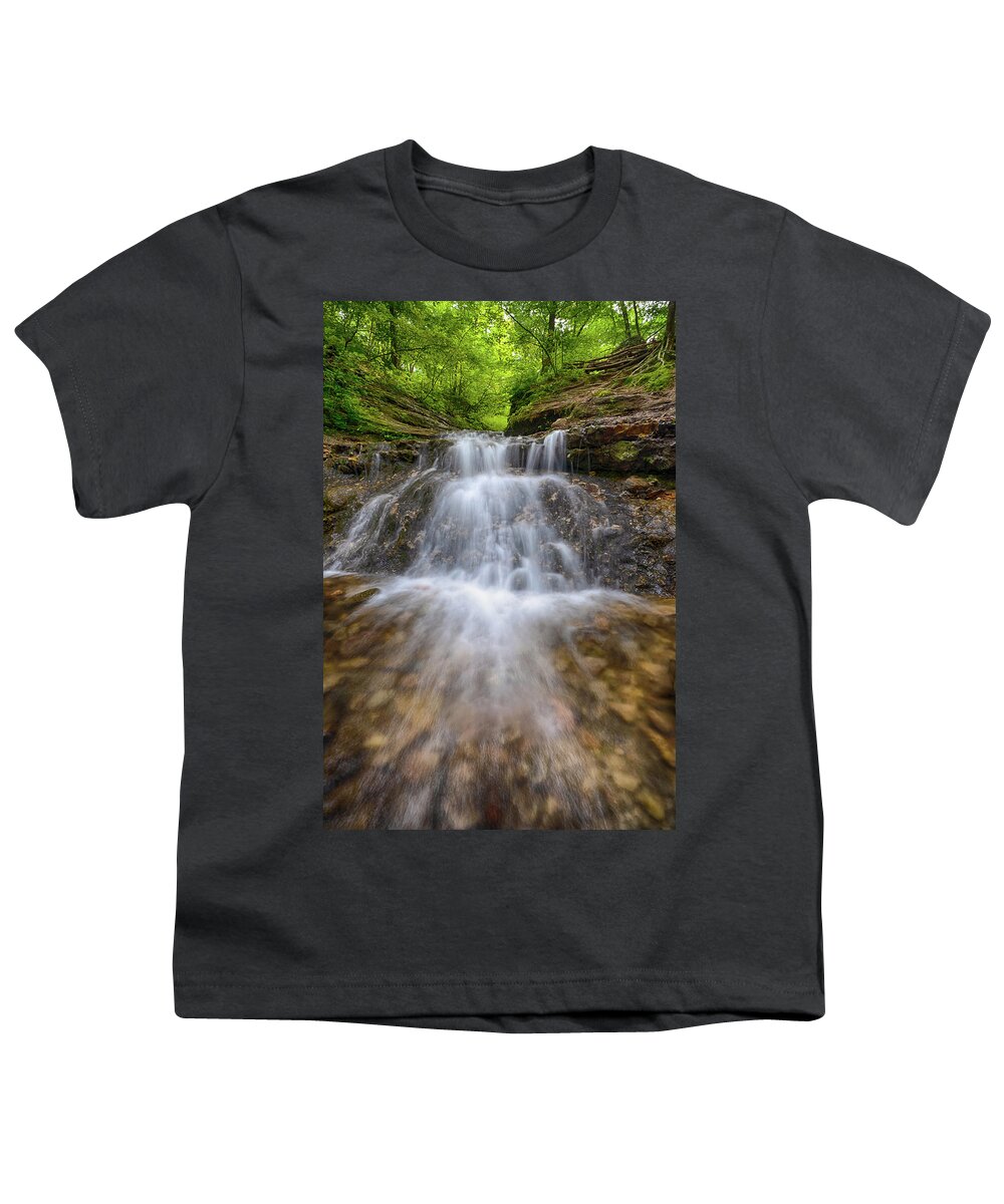 Baraboo Youth T-Shirt featuring the photograph Parfreys Glen by Brad Bellisle