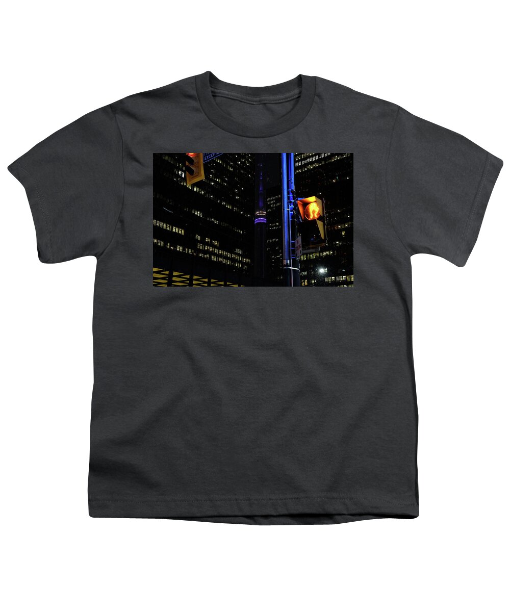 Cn Tower Youth T-Shirt featuring the photograph Peekaboo Landmark by Kreddible Trout