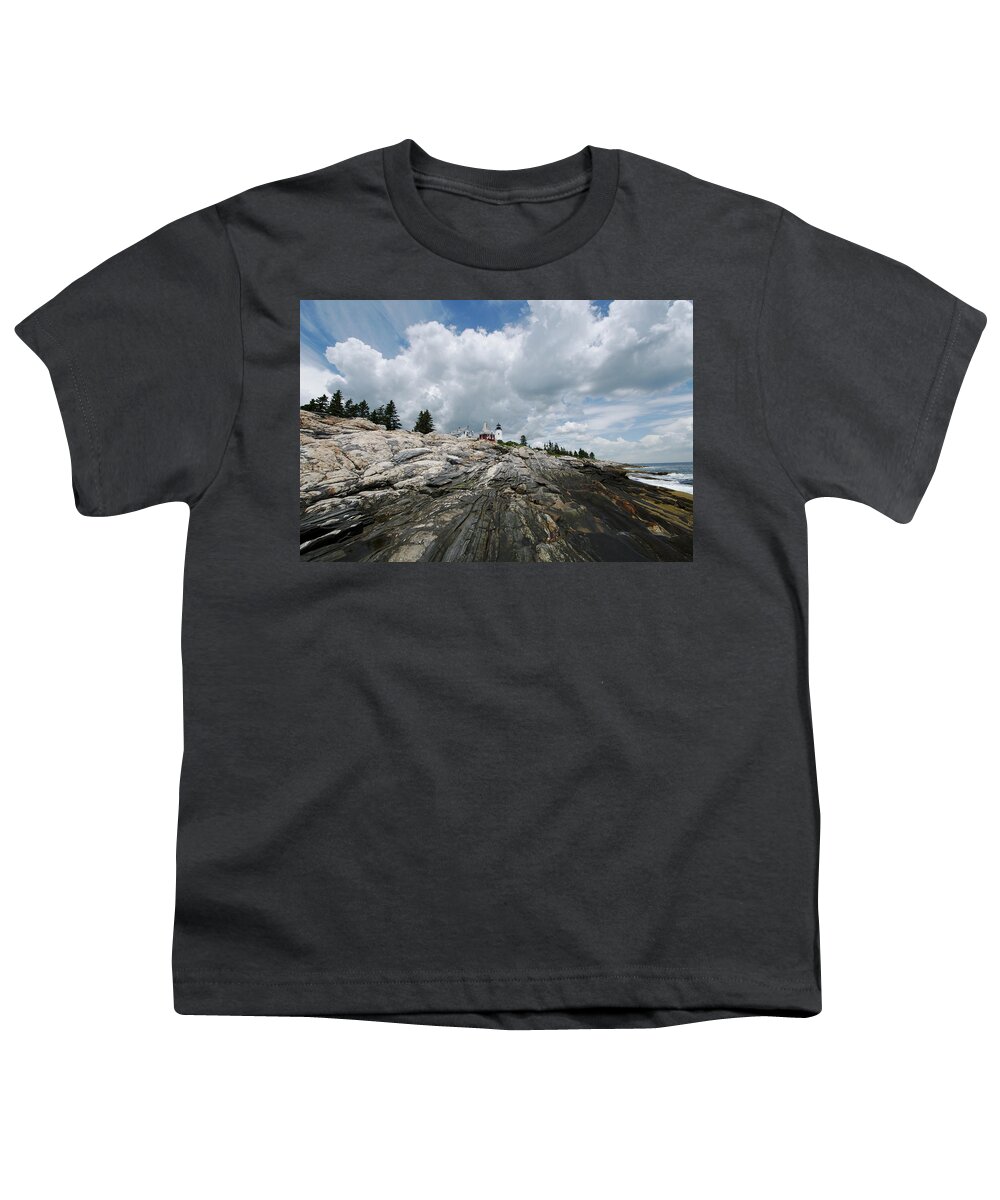 Pemaquid Point Lighthouse Youth T-Shirt featuring the photograph Pemaquid Point Lighthouse by Chris Pappathopoulos