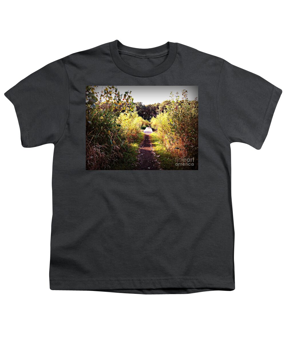 Documentary Youth T-Shirt featuring the photograph People in the Wetlands Preserve by Frank J Casella