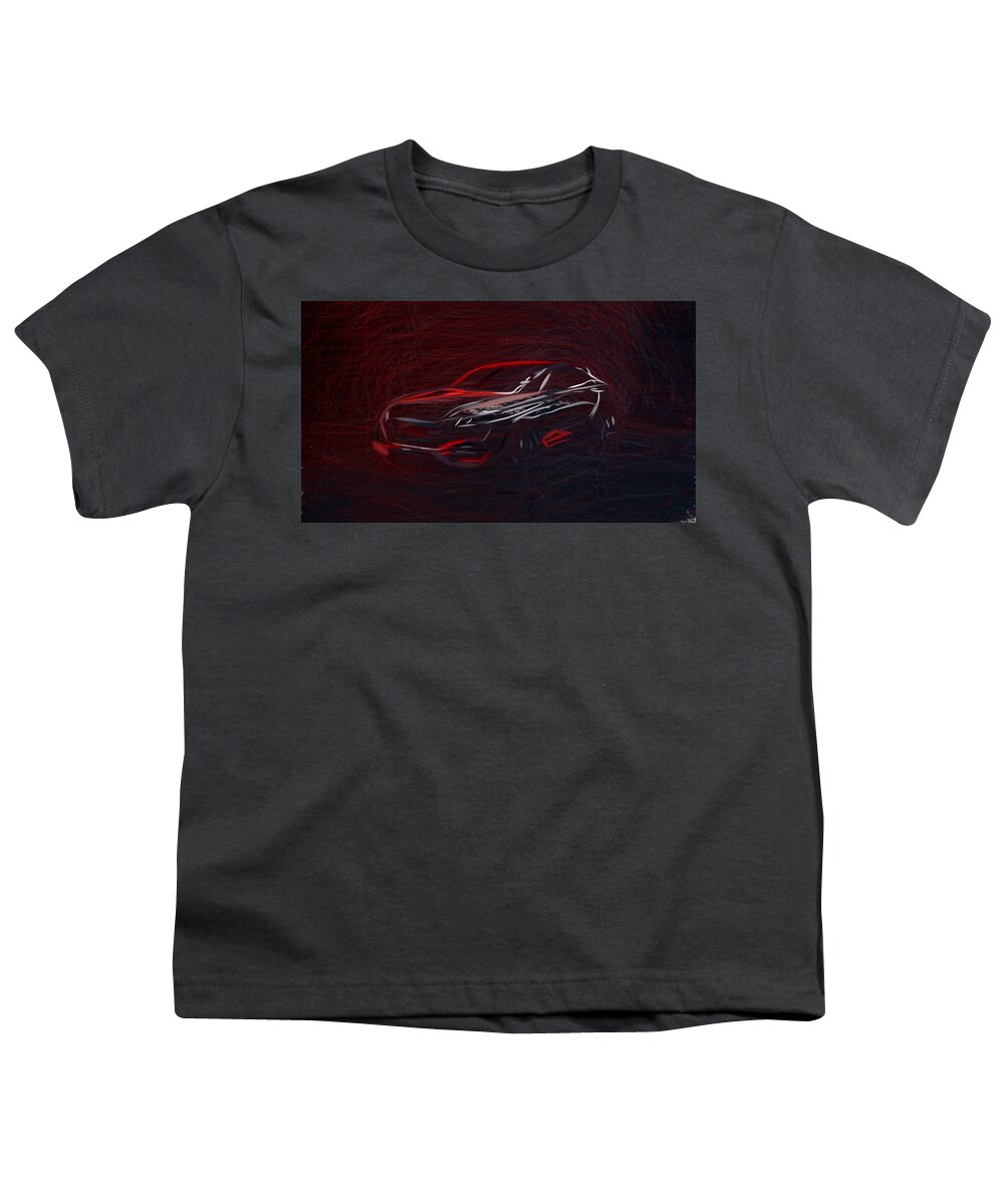 Peugeot Youth T-Shirt featuring the digital art Peugeot Quartz Drawing by CarsToon Concept