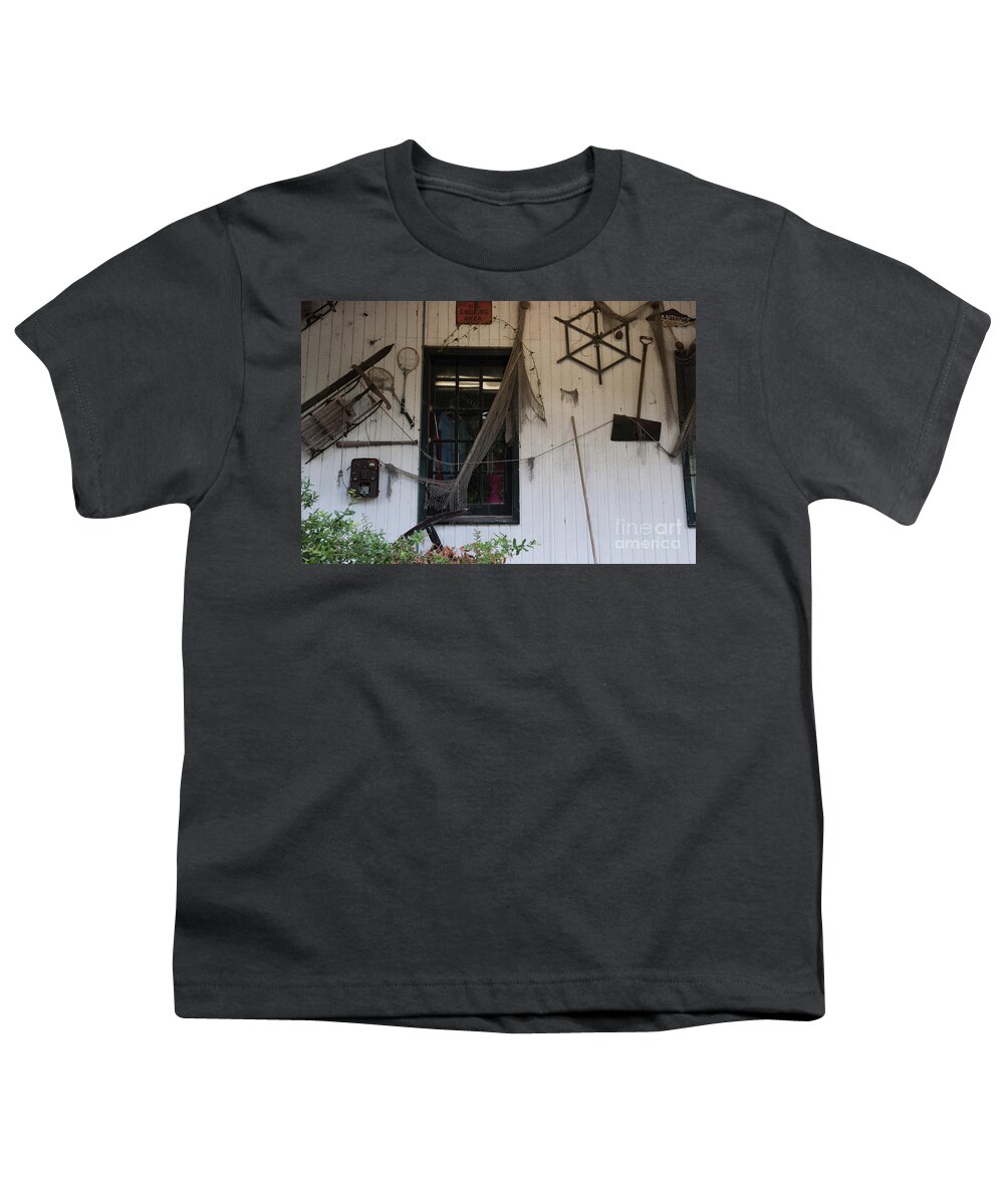 Linda Page's Thieves Market Youth T-Shirt featuring the photograph Porch Things by Dale Powell