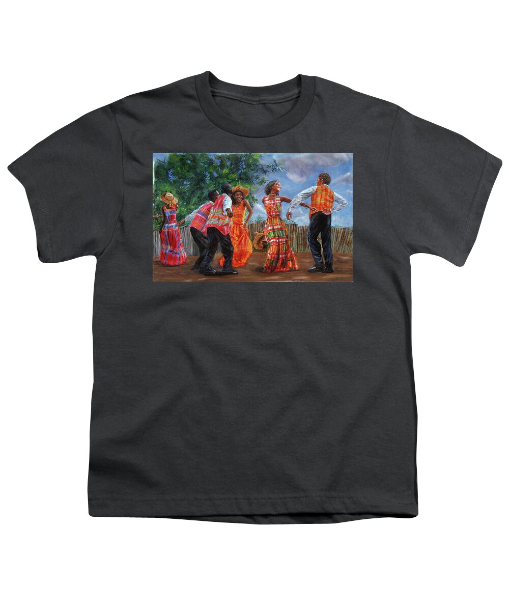 Caribbean Youth T-Shirt featuring the painting Quadrille by Jonathan Gladding