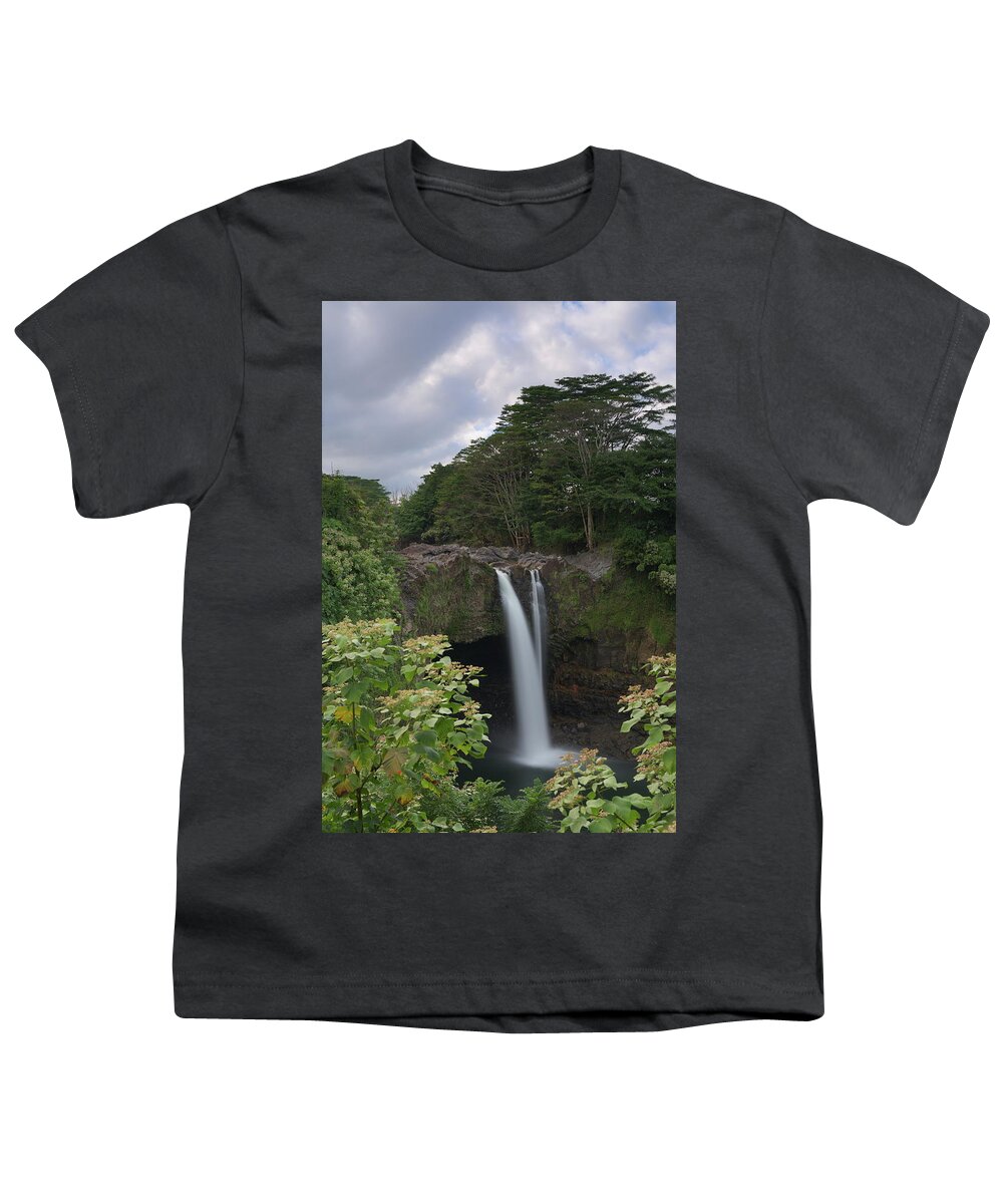 Hawaii Youth T-Shirt featuring the photograph Rainbow Falls by Ivan Franklin