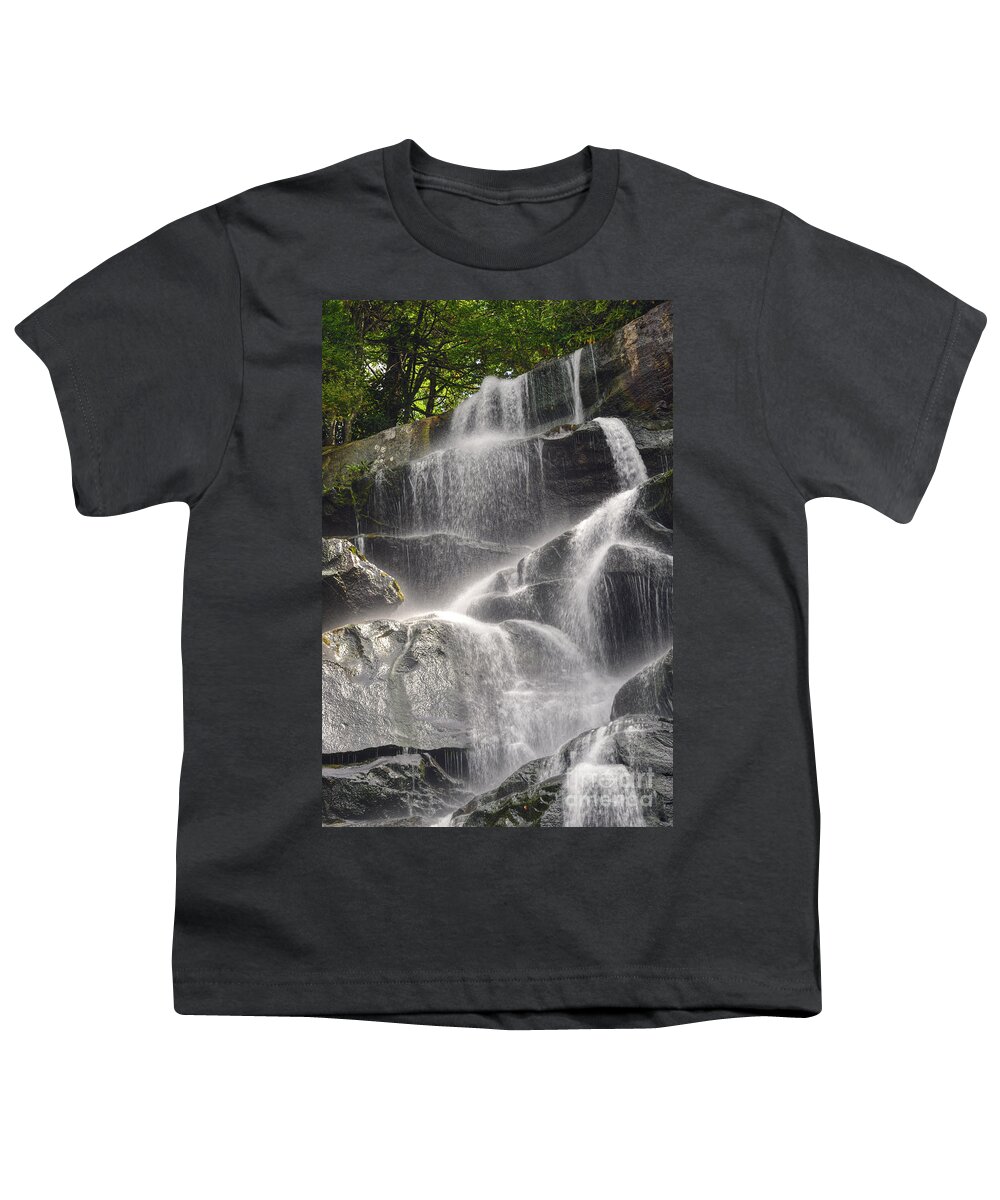 Ramsey Cascades Youth T-Shirt featuring the photograph Ramsey Cascades 3 by Phil Perkins