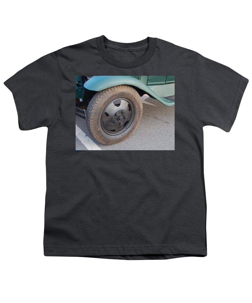 Body Youth T-Shirt featuring the photograph Retro cars parts and body elements by Oleg Prokopenko