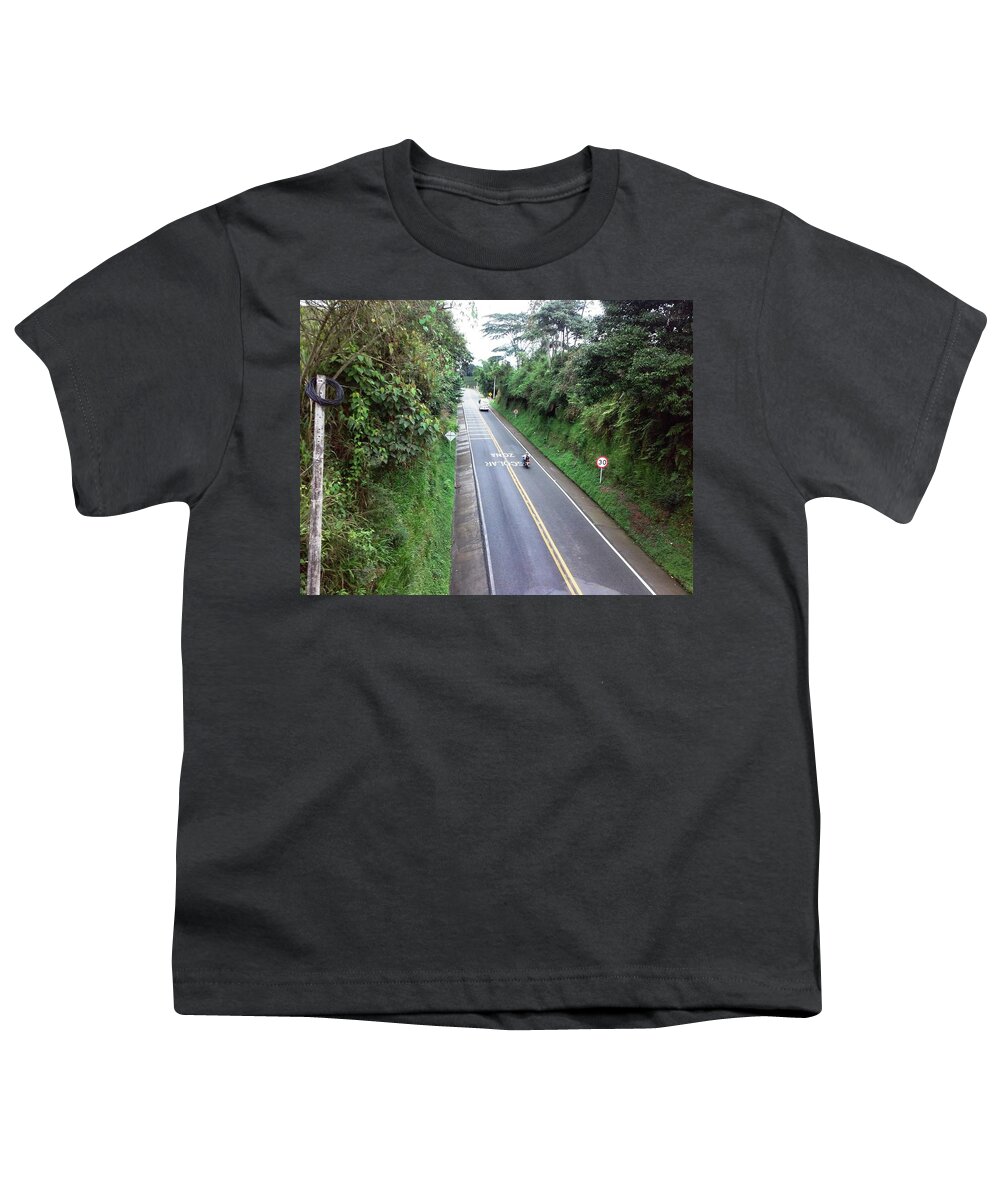  Youth T-Shirt featuring the photograph road between SantaRosa and Chinchina, Colombia by Nestor Cardona Cardona