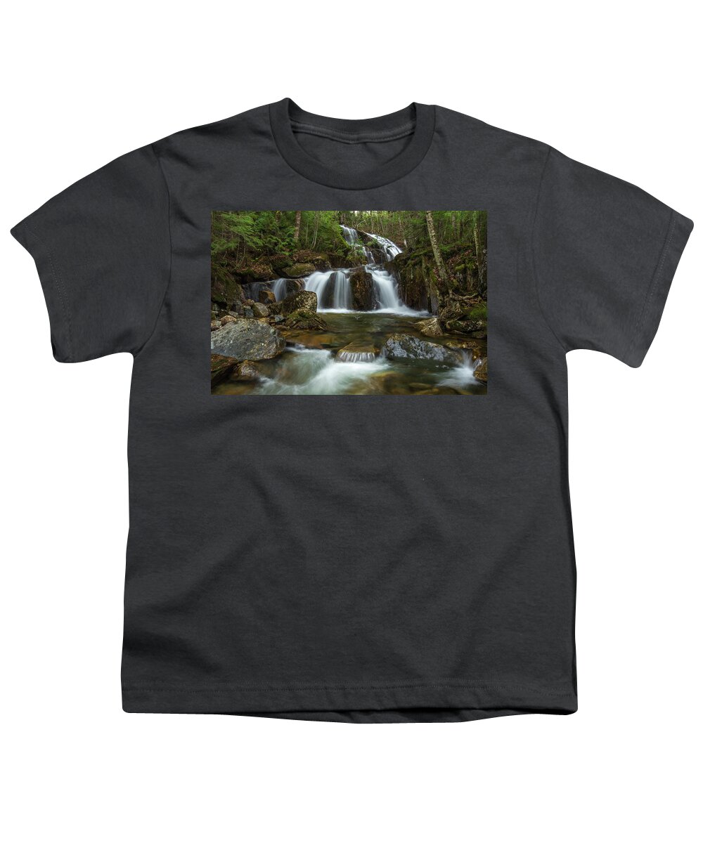 Robichaud Youth T-Shirt featuring the photograph Robichaud Falls Upper by White Mountain Images
