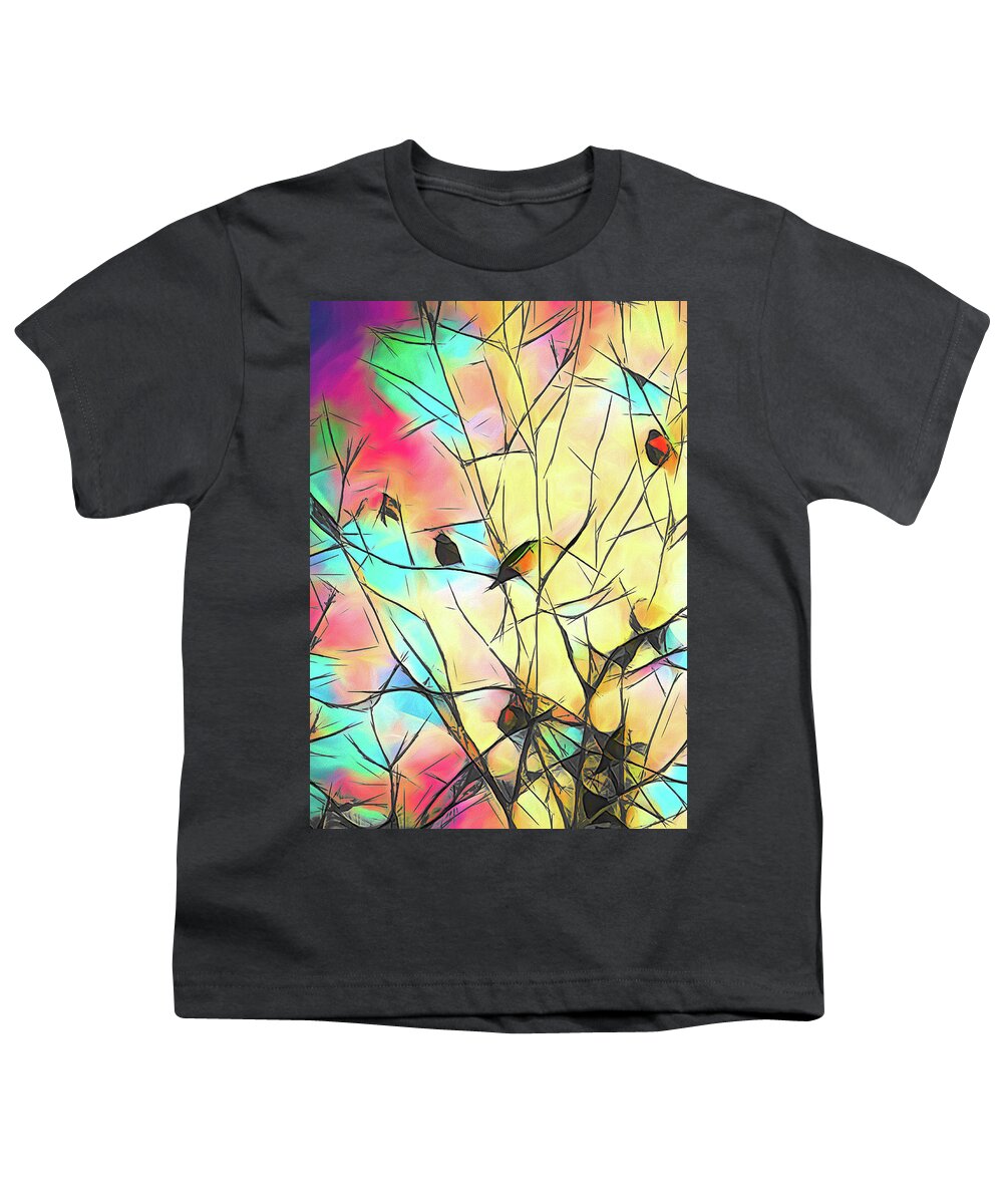 Animal Youth T-Shirt featuring the painting Robins In The Trees by Bob Orsillo