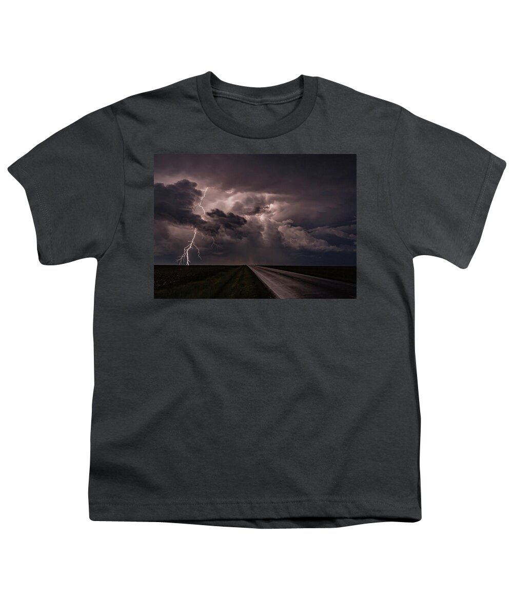 Colorado Youth T-Shirt featuring the photograph Rollin on Down the Road by Laura Hedien