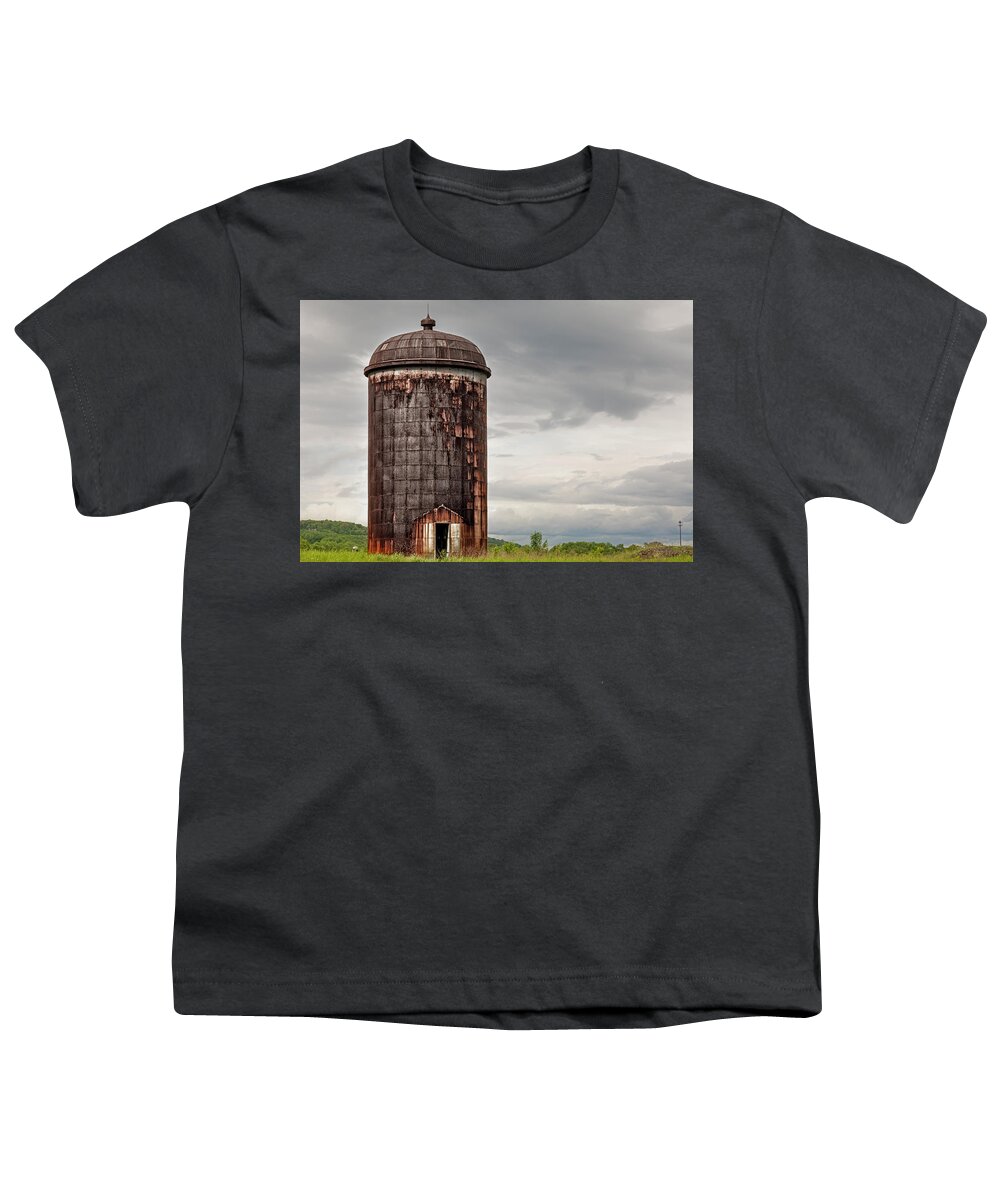 Silo Youth T-Shirt featuring the photograph Rustic Silo by Susan Candelario