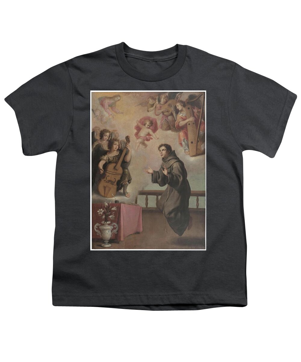 1601 Youth T-Shirt featuring the painting 'Saint Anthony of Padua'. XVII century. Oil on canvas. by Pedro De Obregon El Joven