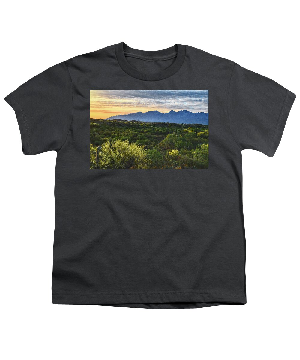 Tucson Youth T-Shirt featuring the photograph Santa Catalina Evening by Chance Kafka