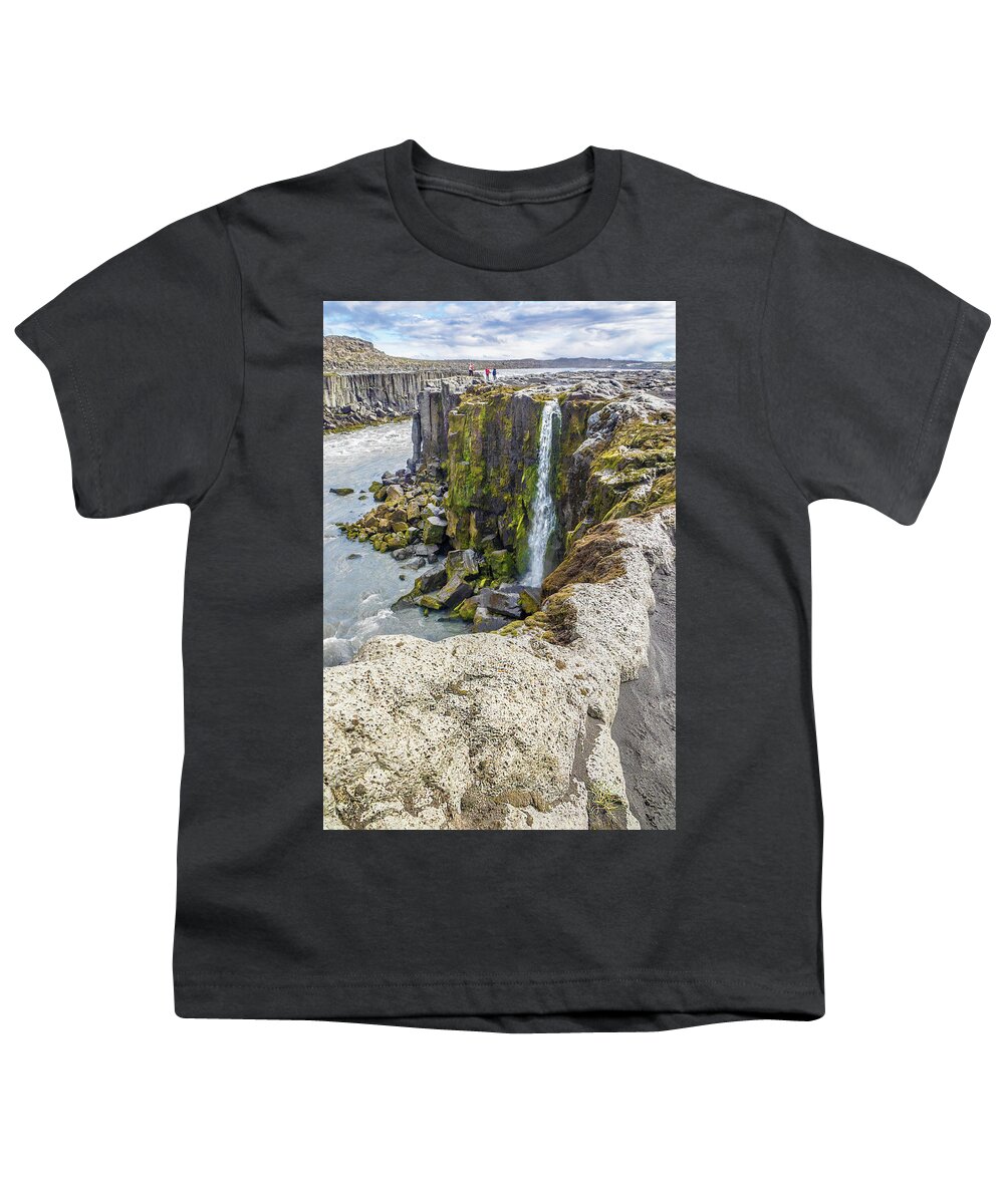 Iceland Youth T-Shirt featuring the photograph Selfoss Waterfall - Iceland by Marla Craven