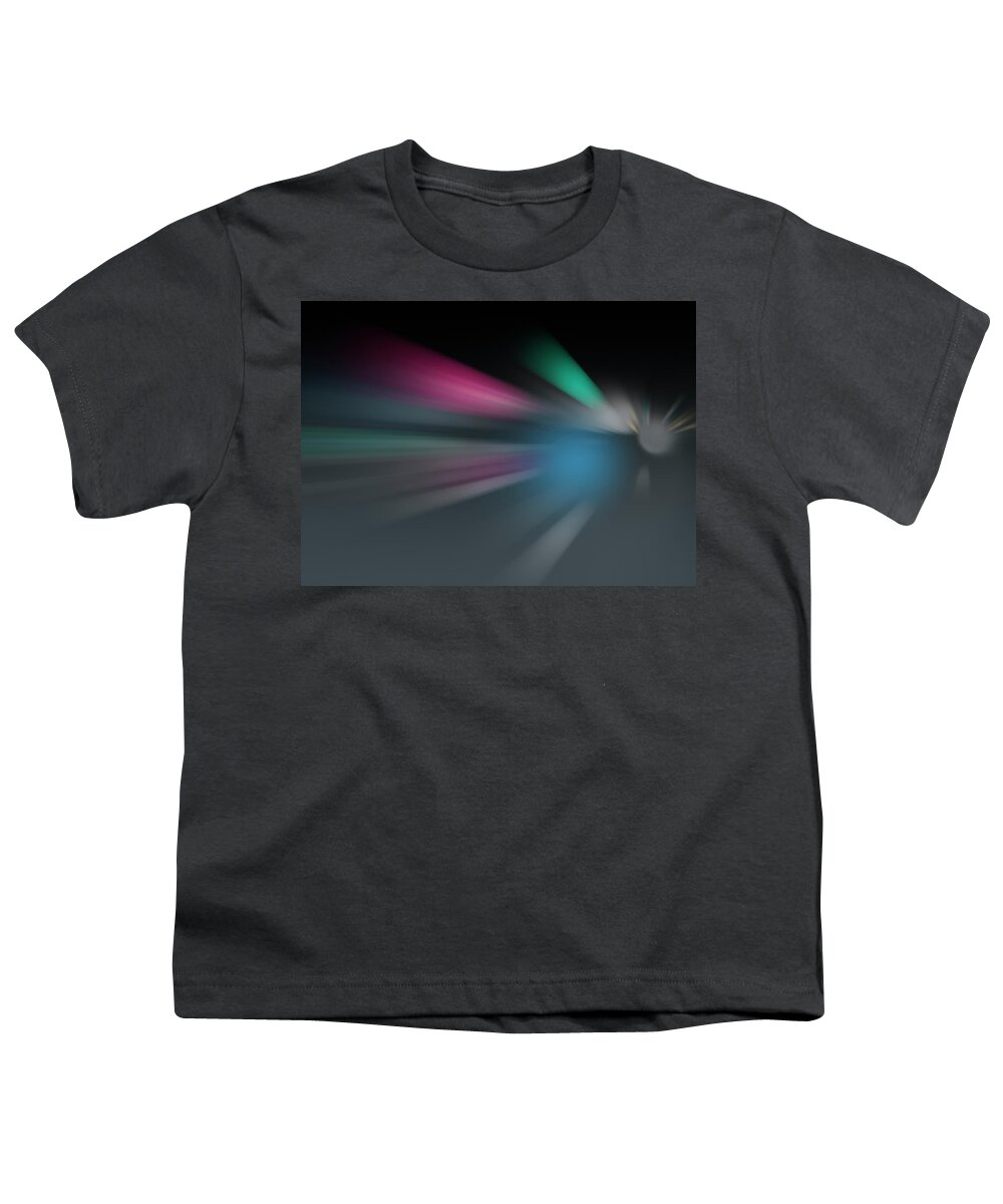 Abstract Youth T-Shirt featuring the photograph Shafts Of Grey And Colored Light by Ikon Images