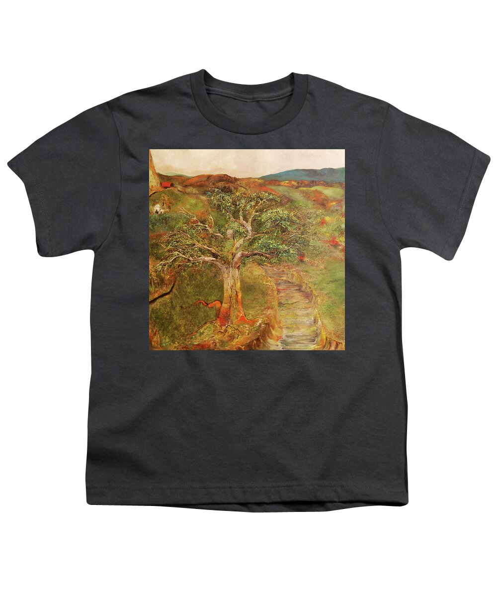Landscape Youth T-Shirt featuring the painting Shenendoah Dream by Anitra Boyt