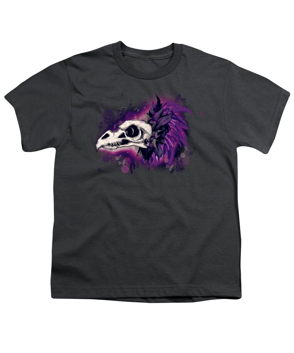 Skeksis Skull Youth T-Shirt featuring the drawing Skeksis Skull by Ludwig Van Bacon