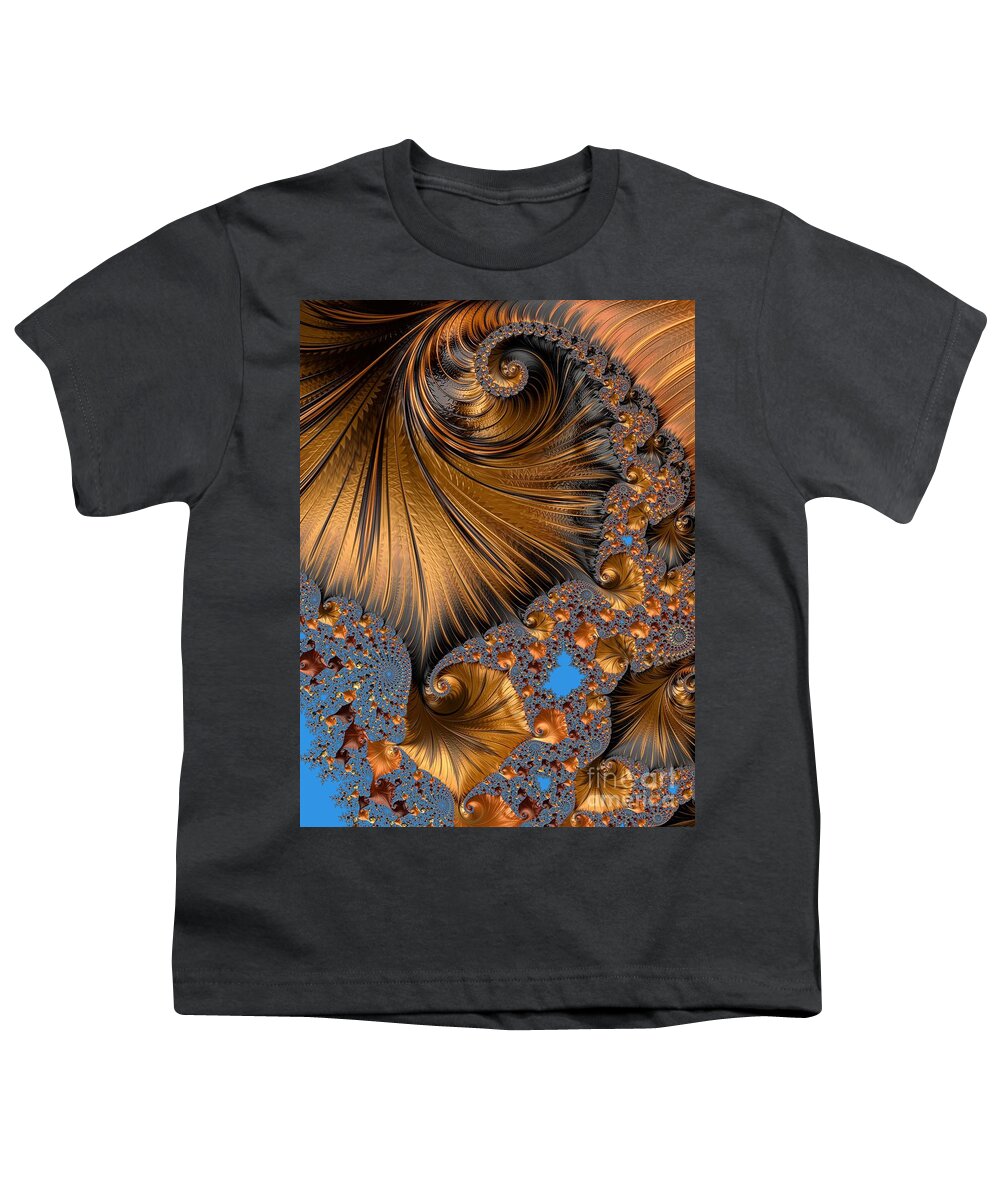 Frax Youth T-Shirt featuring the digital art Spiralling out of control. by Minnetta Heidbrink