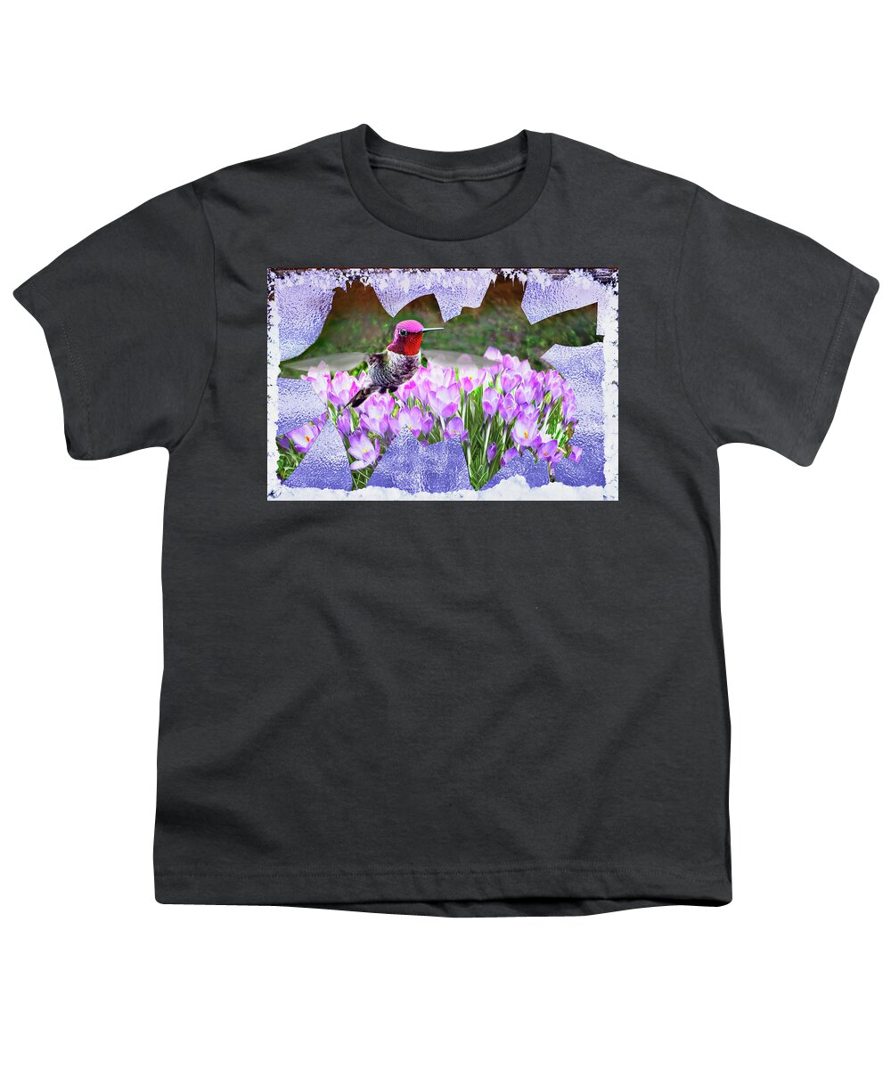 Bird Youth T-Shirt featuring the digital art Spring Breaks Through by John Christopher