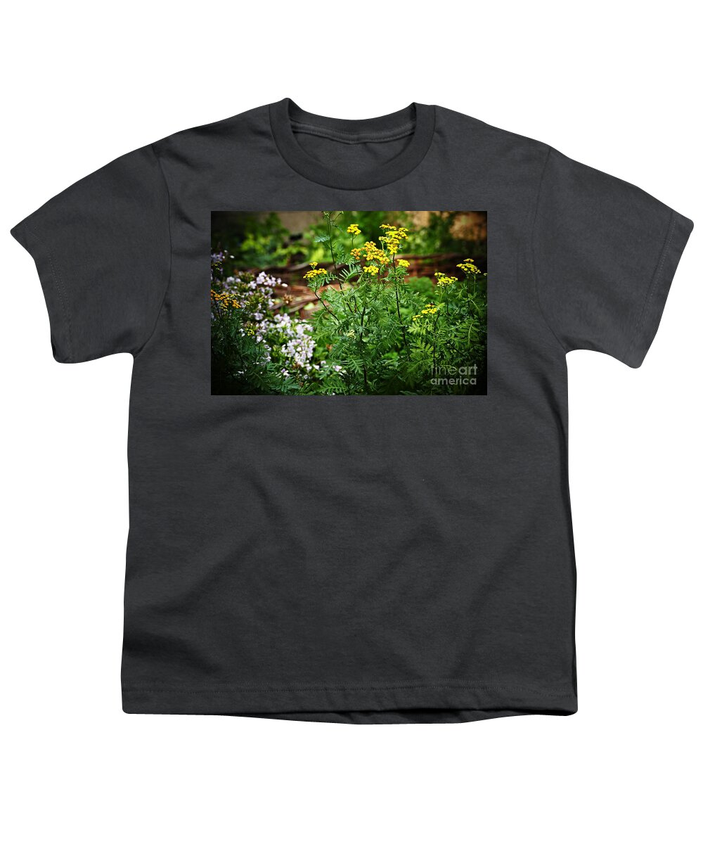 Cloister Youth T-Shirt featuring the photograph Summer Gardens at the Cloisters 11 by Sarah Loft