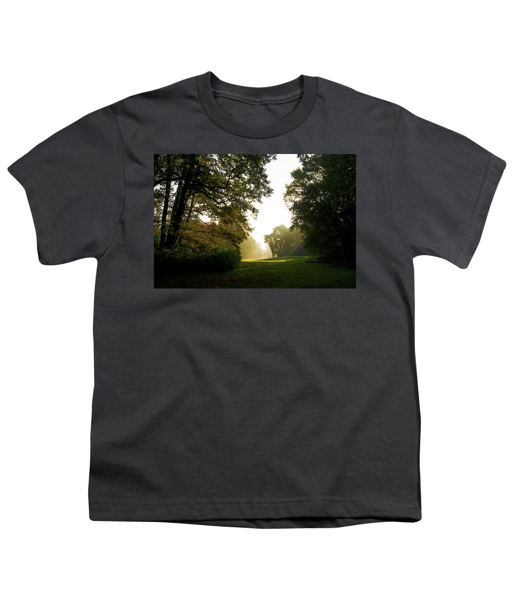 Sunrise Youth T-Shirt featuring the photograph Sun beams in the distance by Sun Travels