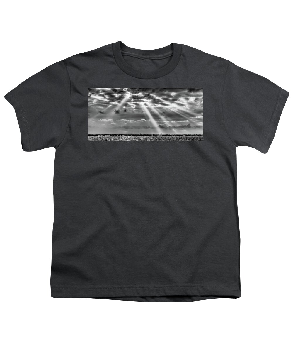 Nature Youth T-Shirt featuring the photograph SunBeam Breakout by Charles McCleanon