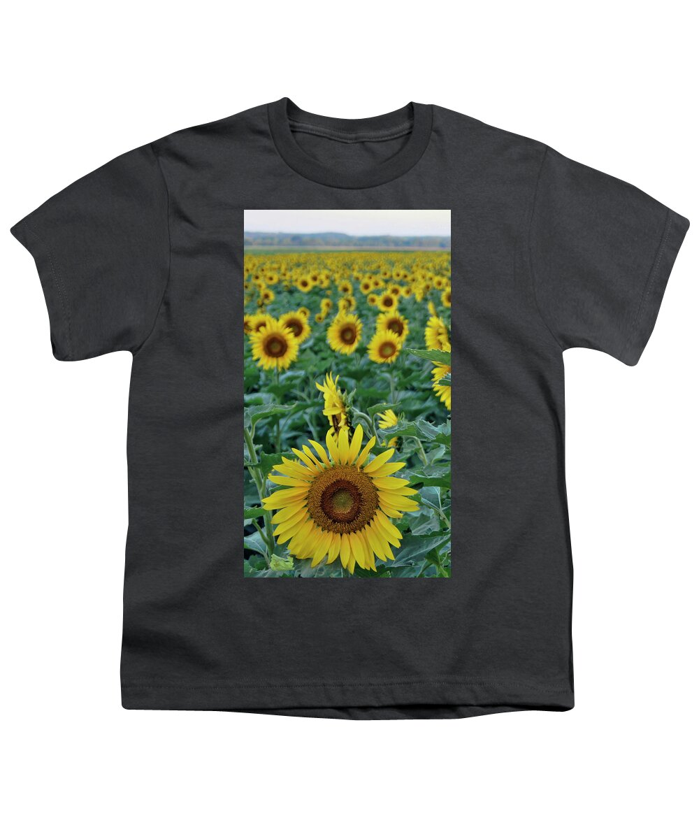 Sunflower Youth T-Shirt featuring the photograph Sunflower Diptych One by Cricket Hackmann