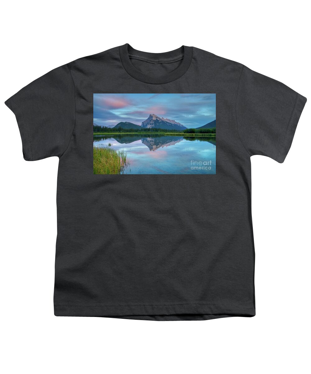Banff Youth T-Shirt featuring the photograph Sunset Vermillion Lakes by Brian Kamprath