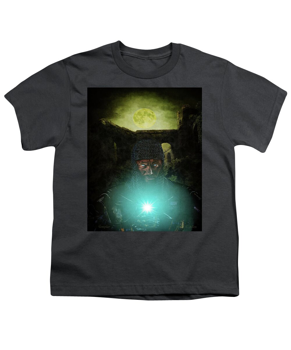 Templar Youth T-Shirt featuring the digital art Templar by Mark Allen